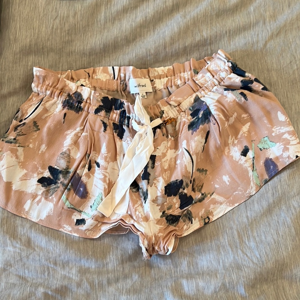 Aritiza silk shorts. Wilfred.